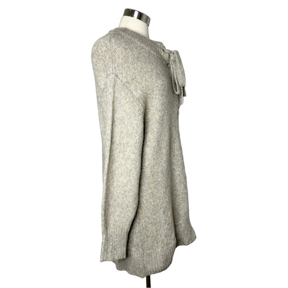 ZARA Knit Lace Up Front Mohair Blend Sweater Dress size S - Picture 5 of 12